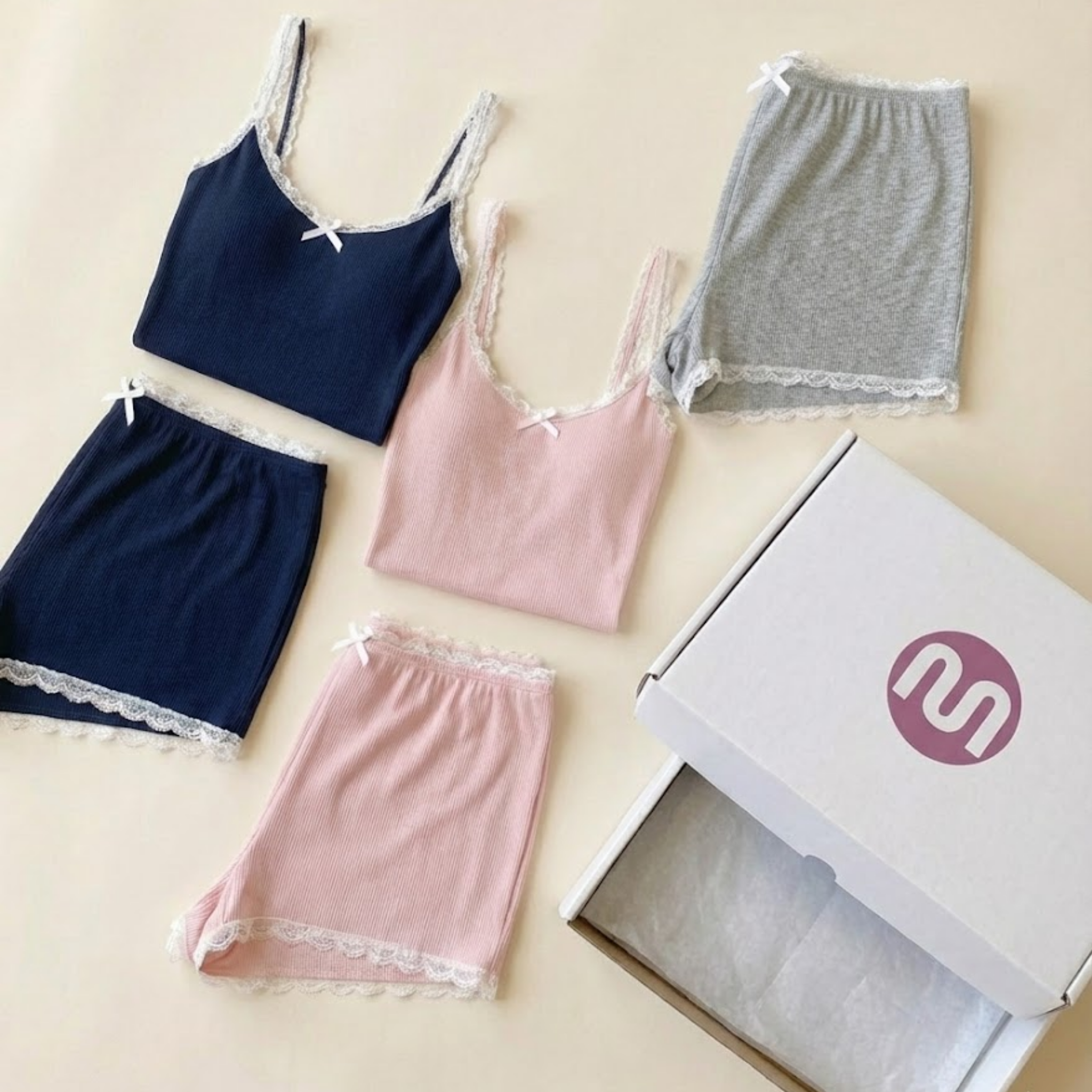 סט פיג'מה קצרה